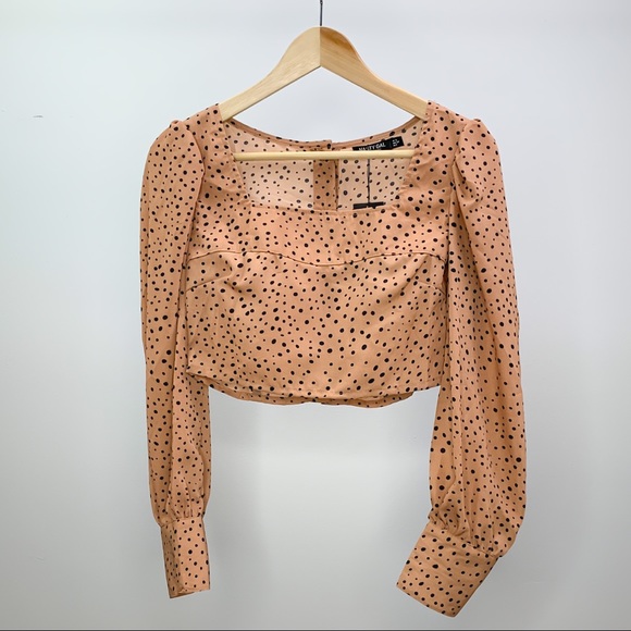 nasty gal // silky spot crop top - Picture 3 of 4